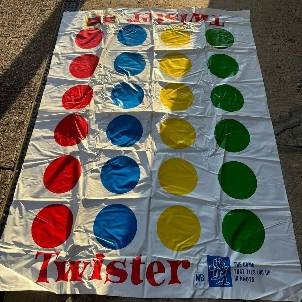 Twister Game Mat And Spinner 1966